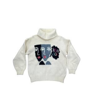 Kansai Yamamoto '70s Faces Logo Turtleneck Sweater